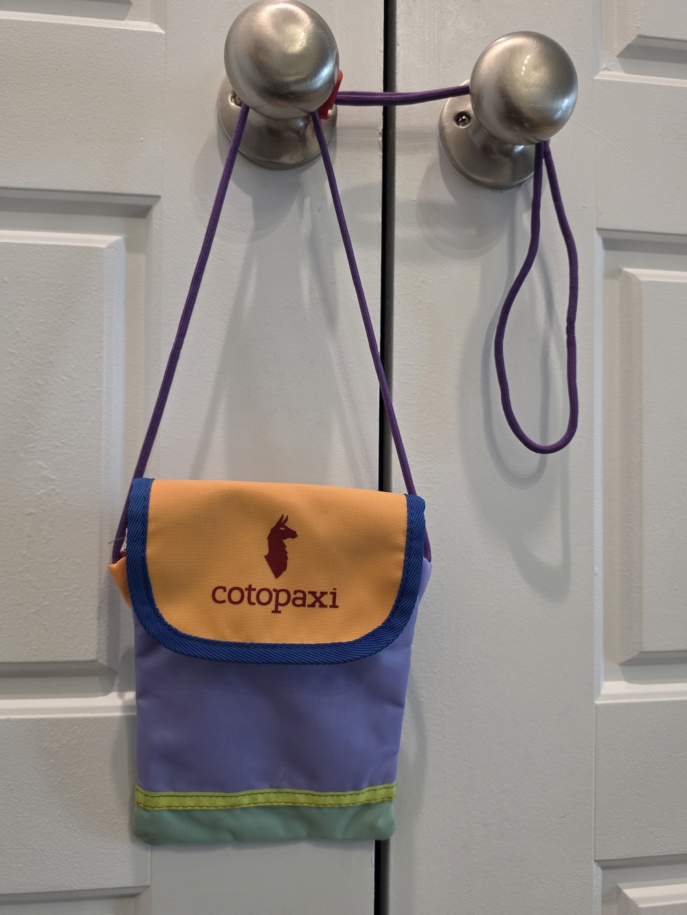 Cotopaxi Del Día Small Crossbody Bag in Lavender & Orange